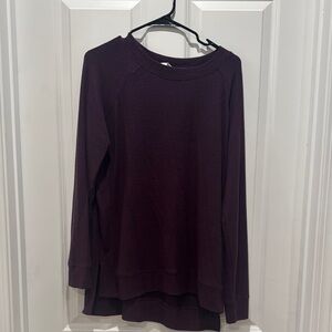 Market & Spruce Purple Relaxed Crew Neck